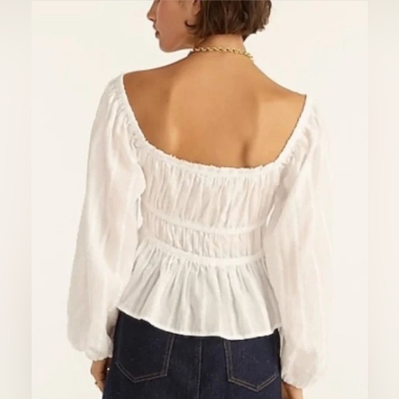 J.Crew Puff Sleeved Smock Top - Picture 6 of 7